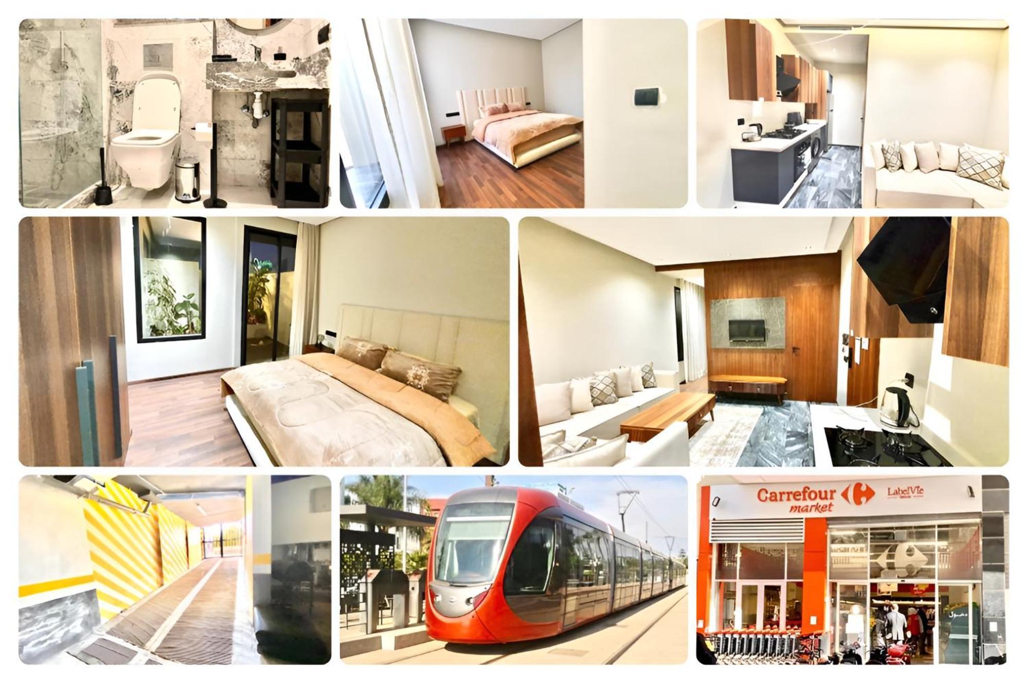 New Modern 1 Bedroom 1Min Fr Tramway Касабланка Екстер'єр фото